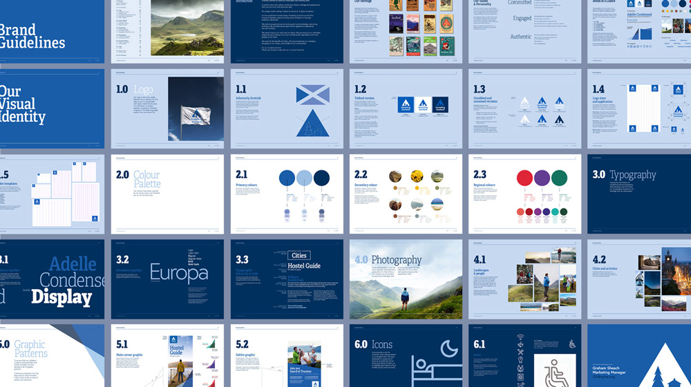 New logo and Identity for Hostelling Scotland by Frame