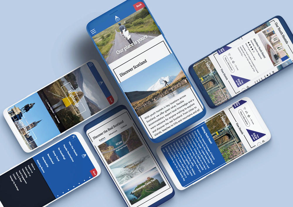 New logo and Identity for Hostelling Scotland by Frame