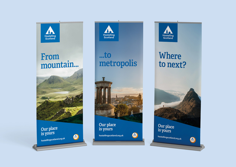 New logo and Identity for Hostelling Scotland by Frame