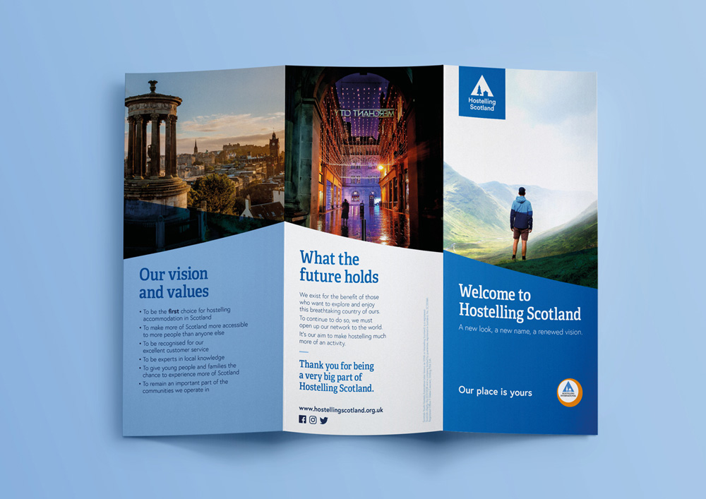 New logo and Identity for Hostelling Scotland by Frame