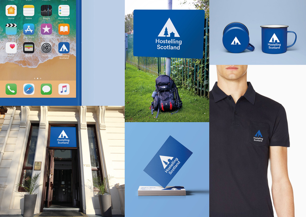 New logo and Identity for Hostelling Scotland by Frame