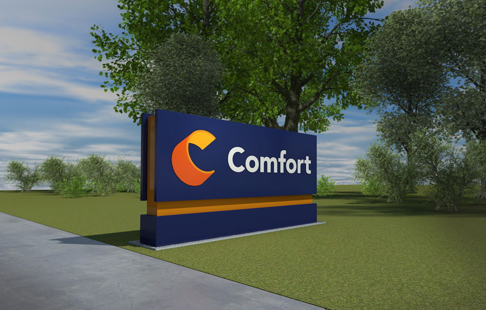 New logo for Comfort by Landor