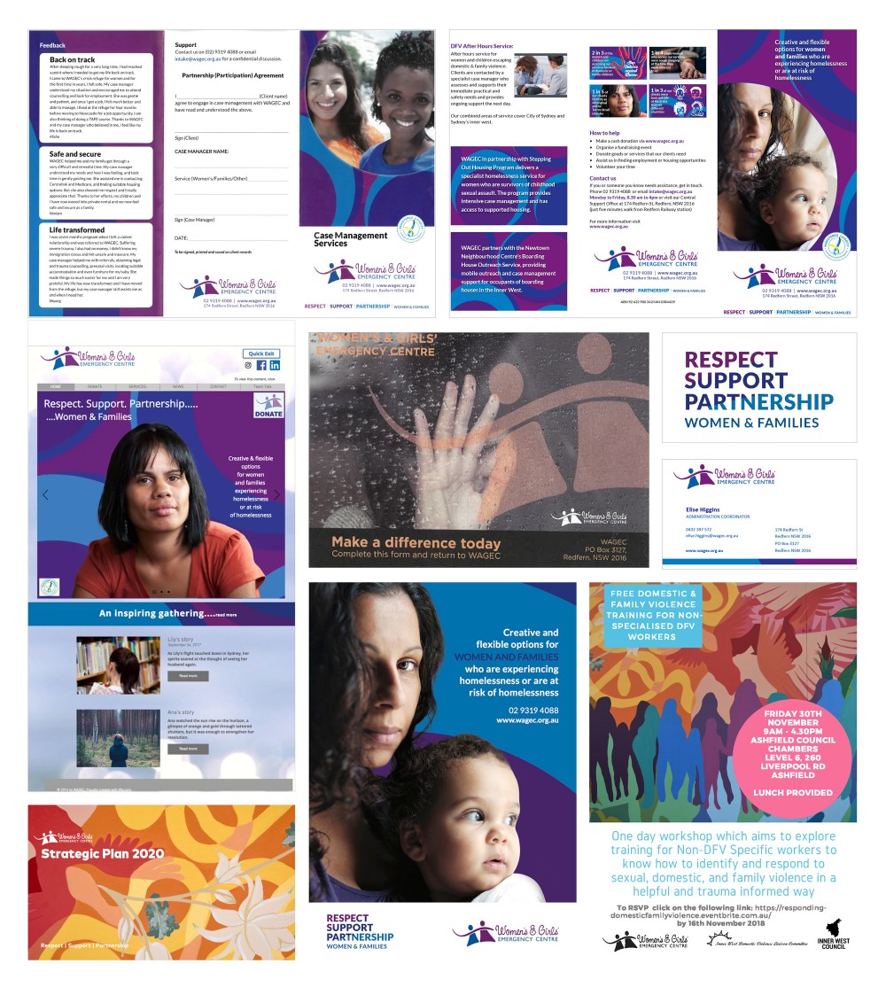 New logo and Identity for Women's and Girls' Emergency Centre by For The People
