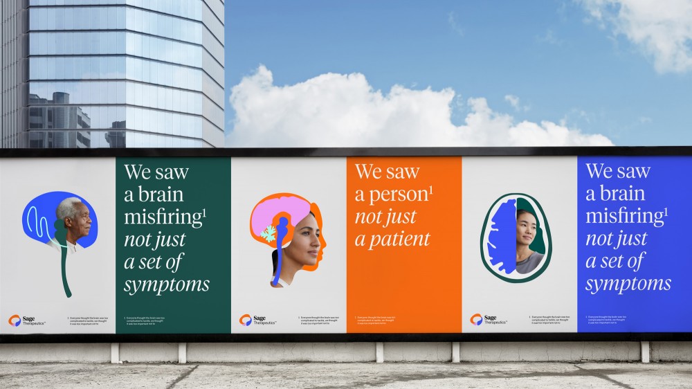 New logo and Identity for Sage Therapeutics by Wolff Olins