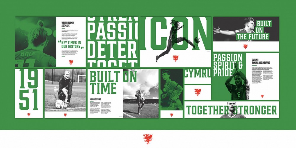 New logo and Identity for Football in Wales by Bulletproof
