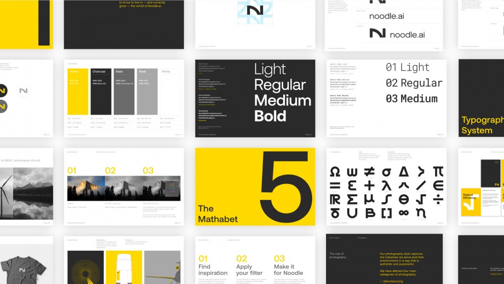 New logo and Identity for Noodle.ai by Ueno