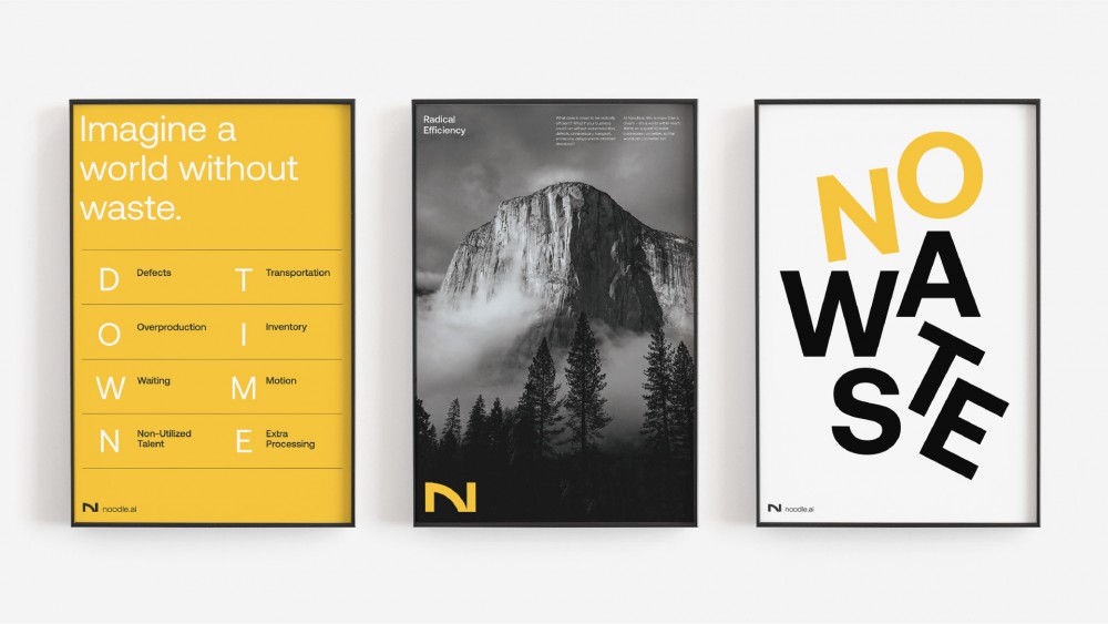 New logo and Identity for Noodle.ai by Ueno