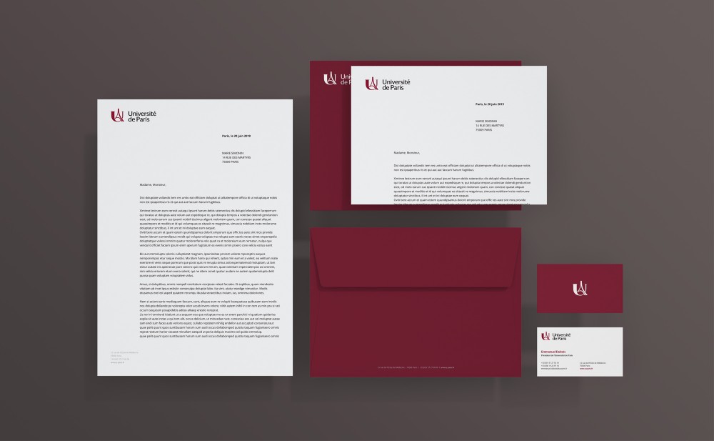 New logo and Identity for Université de Paris by Graphéine