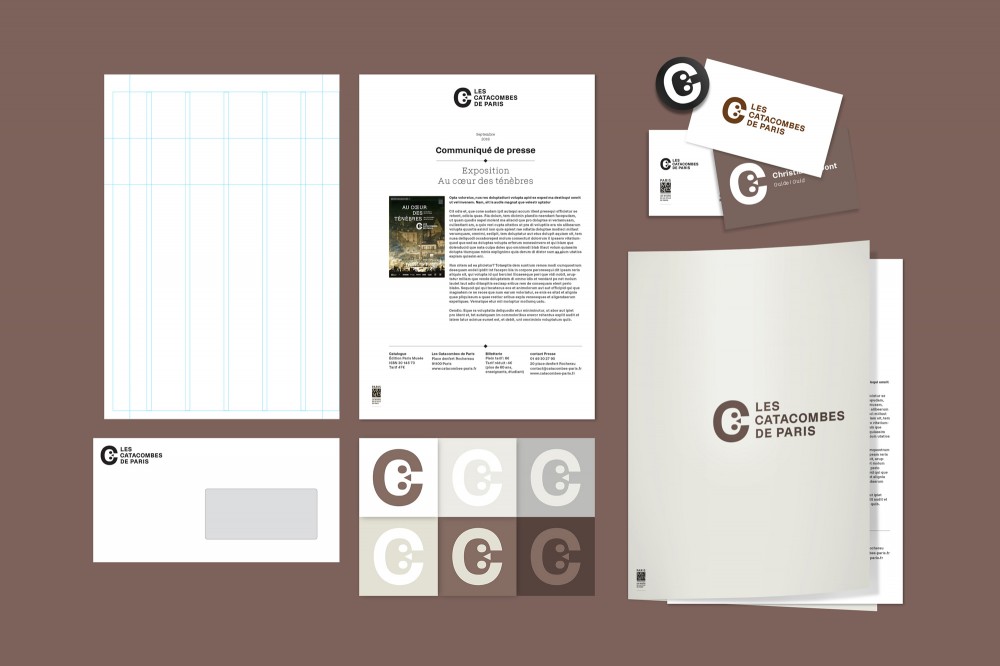 New logo and Identity for Catacombes de Paris by Mo-To