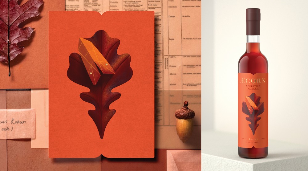 New logo and Packaging for Æcorn Aperitifs by Pearlfisher