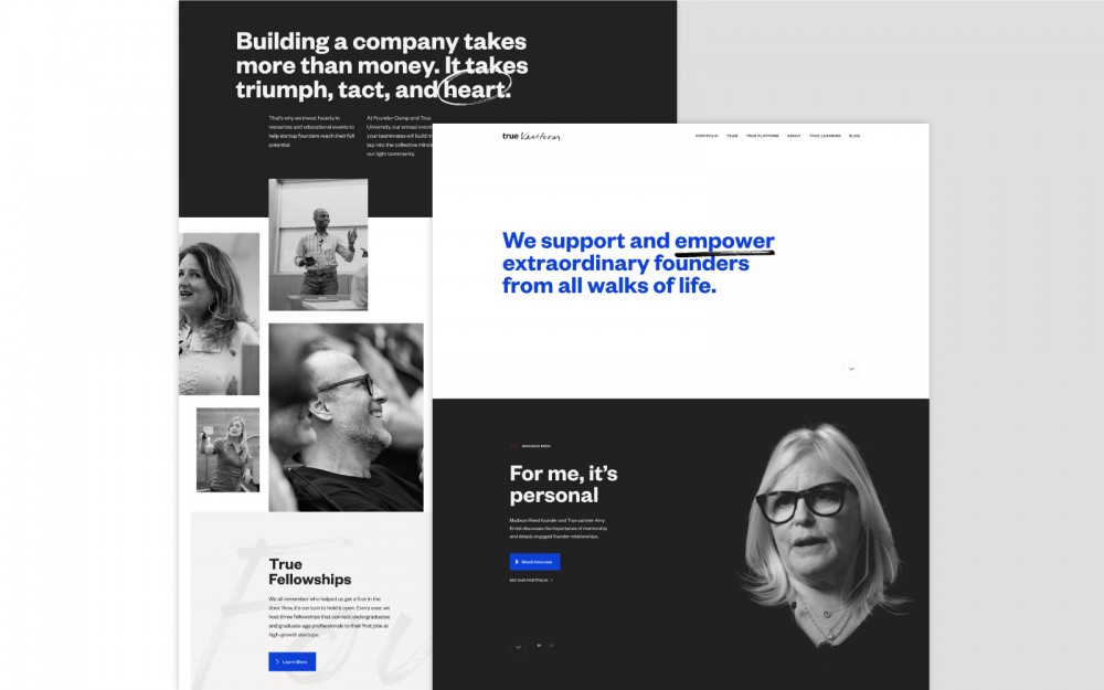 New logo and Identity for True Ventures by Ueno