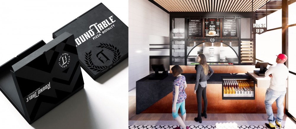 New logo and Identity for Round Table Pizza by Sterling-Rice Group