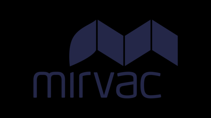mirvac logo, transparent, blue