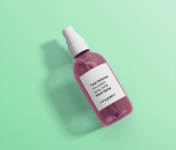 Free Mini Plastic Spray Bottle Mockup