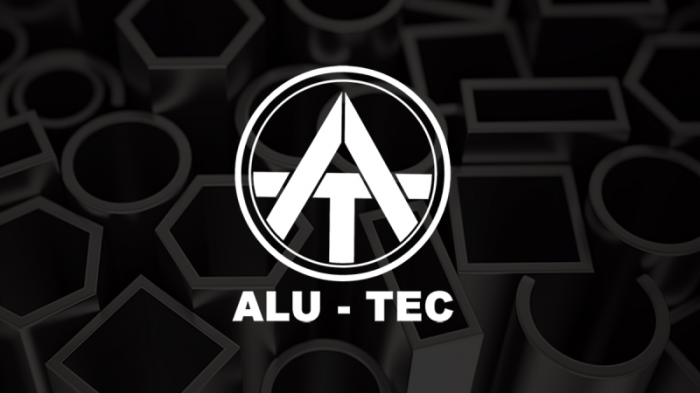 ALUTEC-White-Logo with Aluminum Background