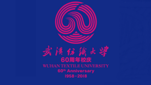 武漢紡織大學60周年LOGO