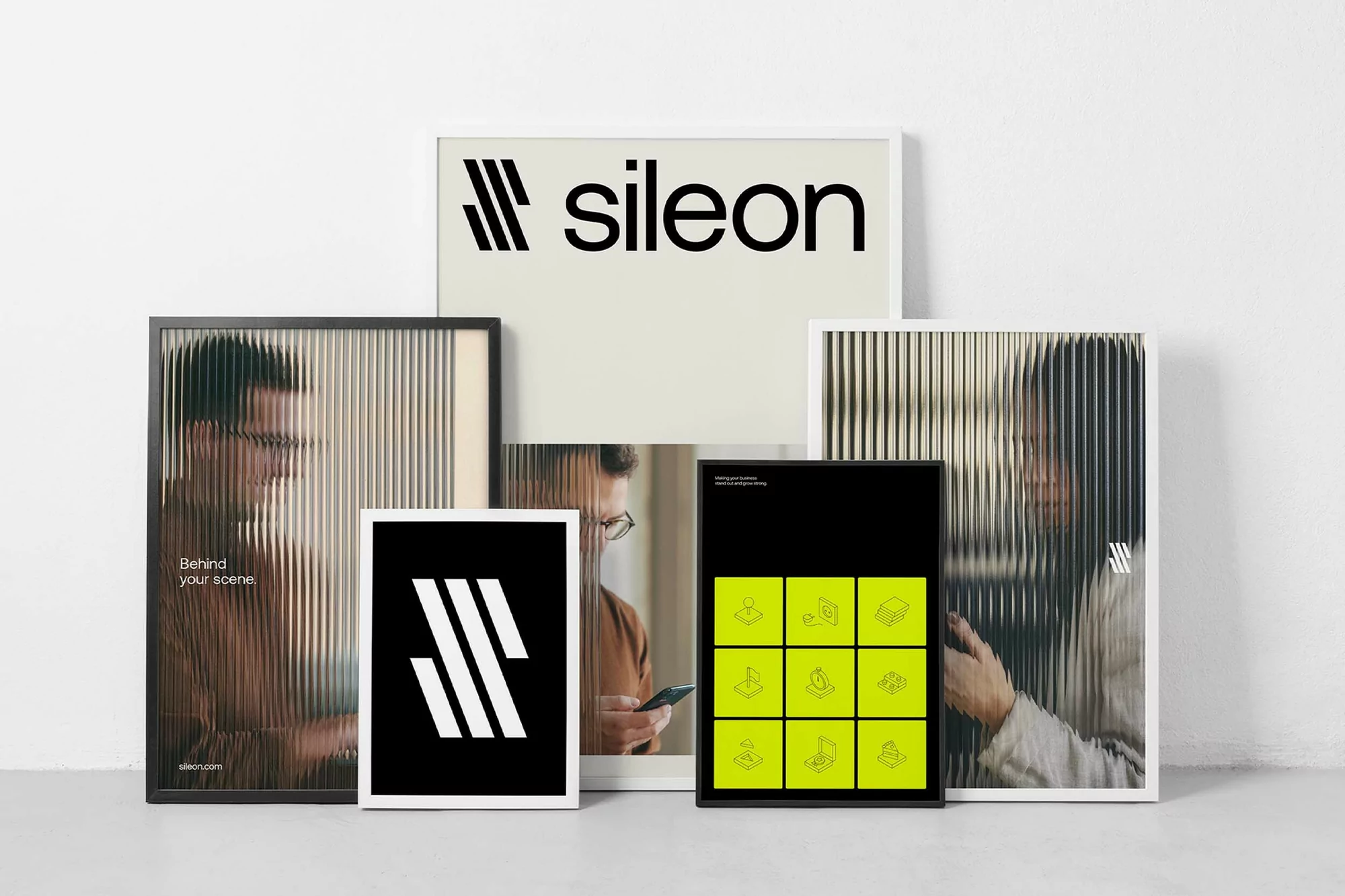 Essen’s ‘chopped up’ identity for Sileon indicates their supporting presence every step of the way