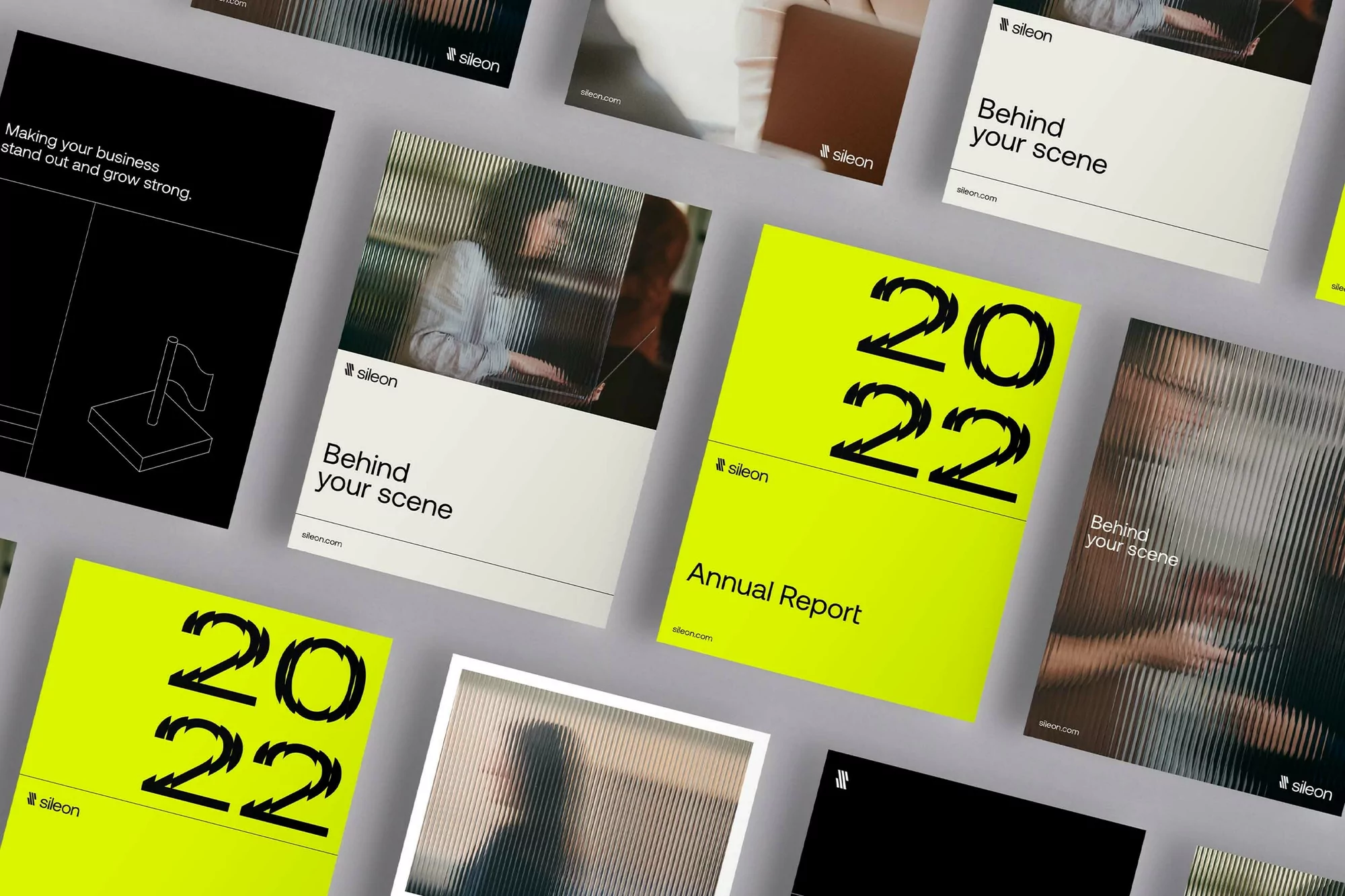 Essen’s ‘chopped up’ identity for Sileon indicates their supporting presence every step of the way