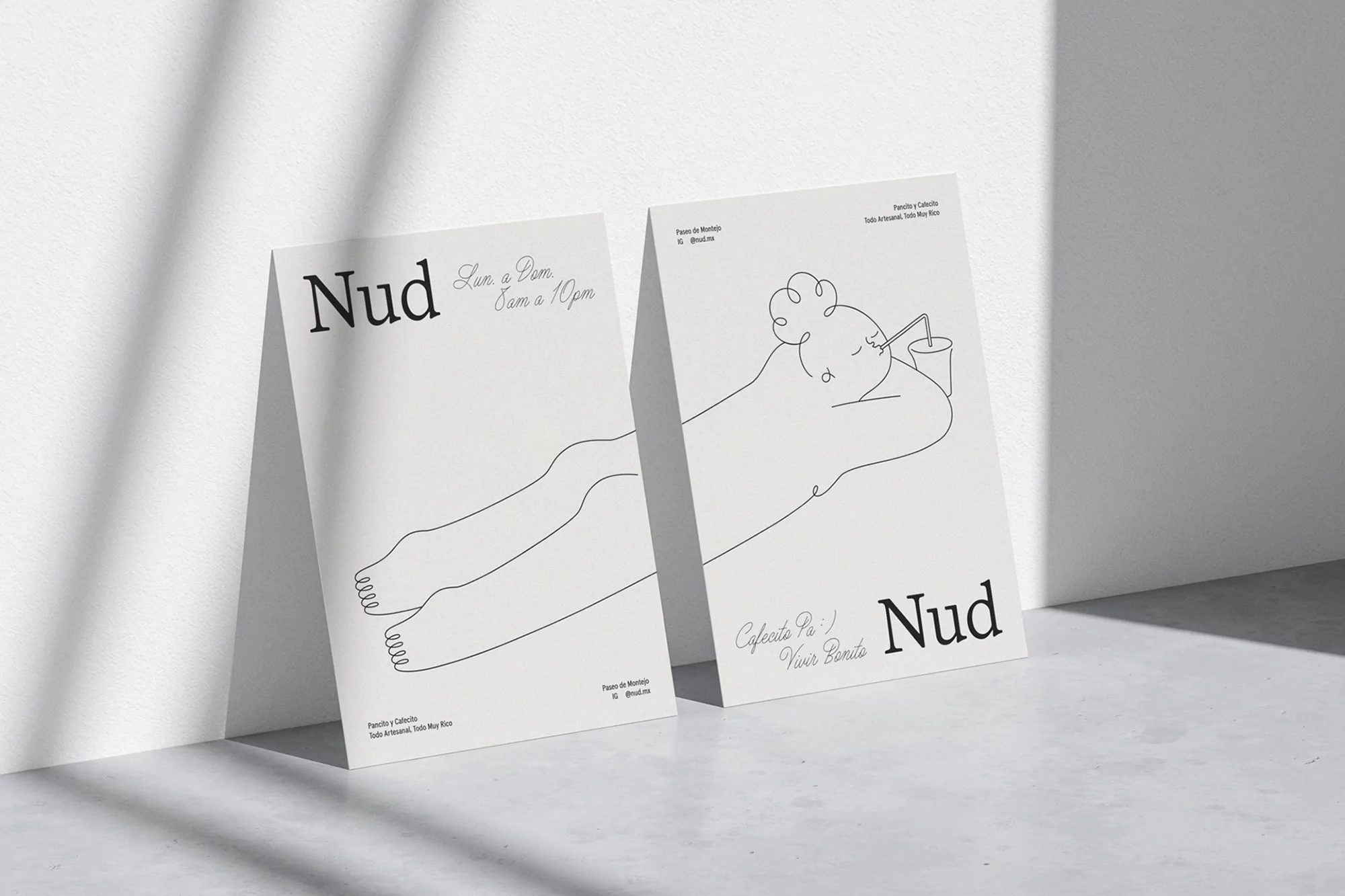 Maniac Studio’s delightful identity for Nud captures the simple joy of bread and coffee combined