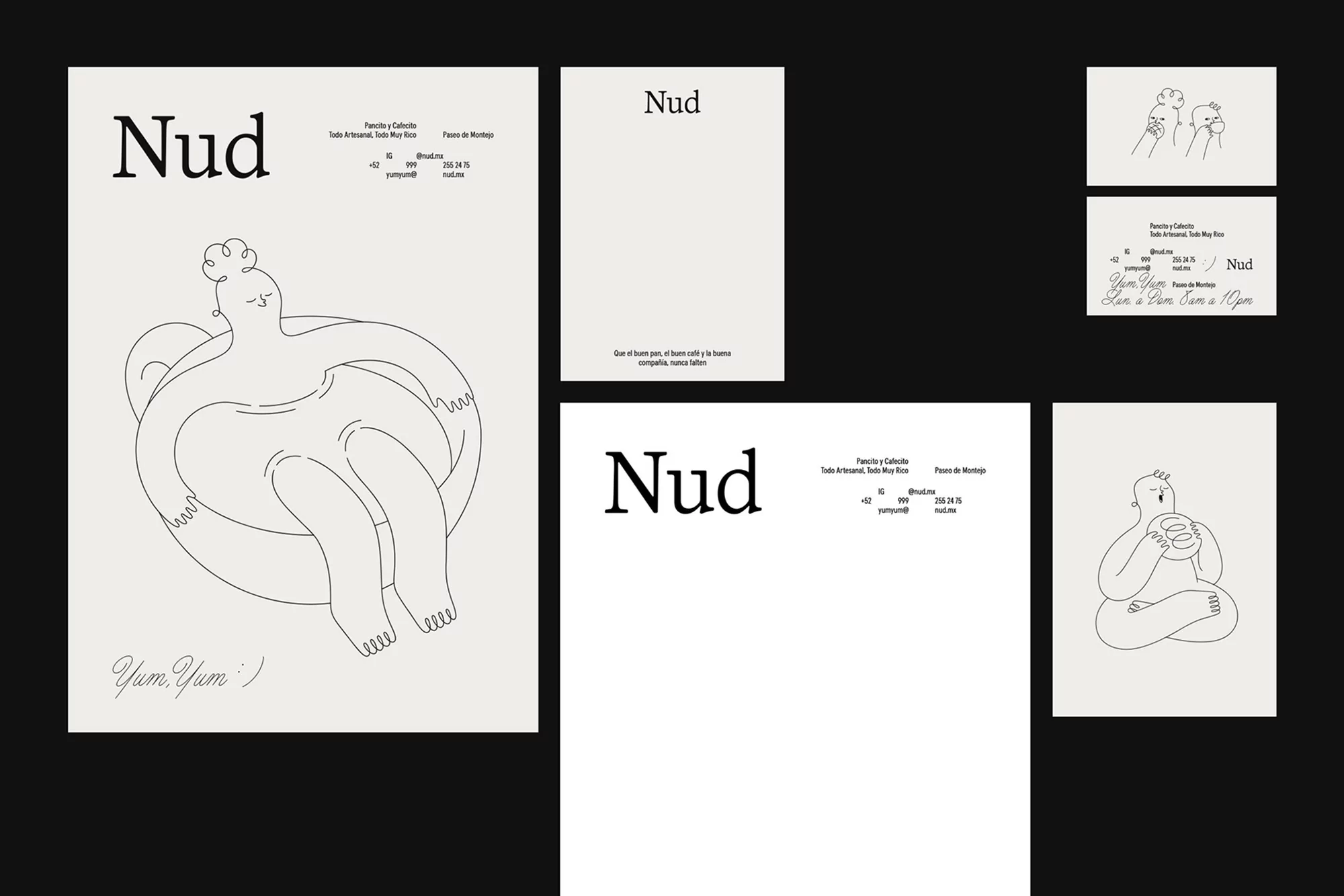 Maniac Studio’s delightful identity for Nud captures the simple joy of bread and coffee combined