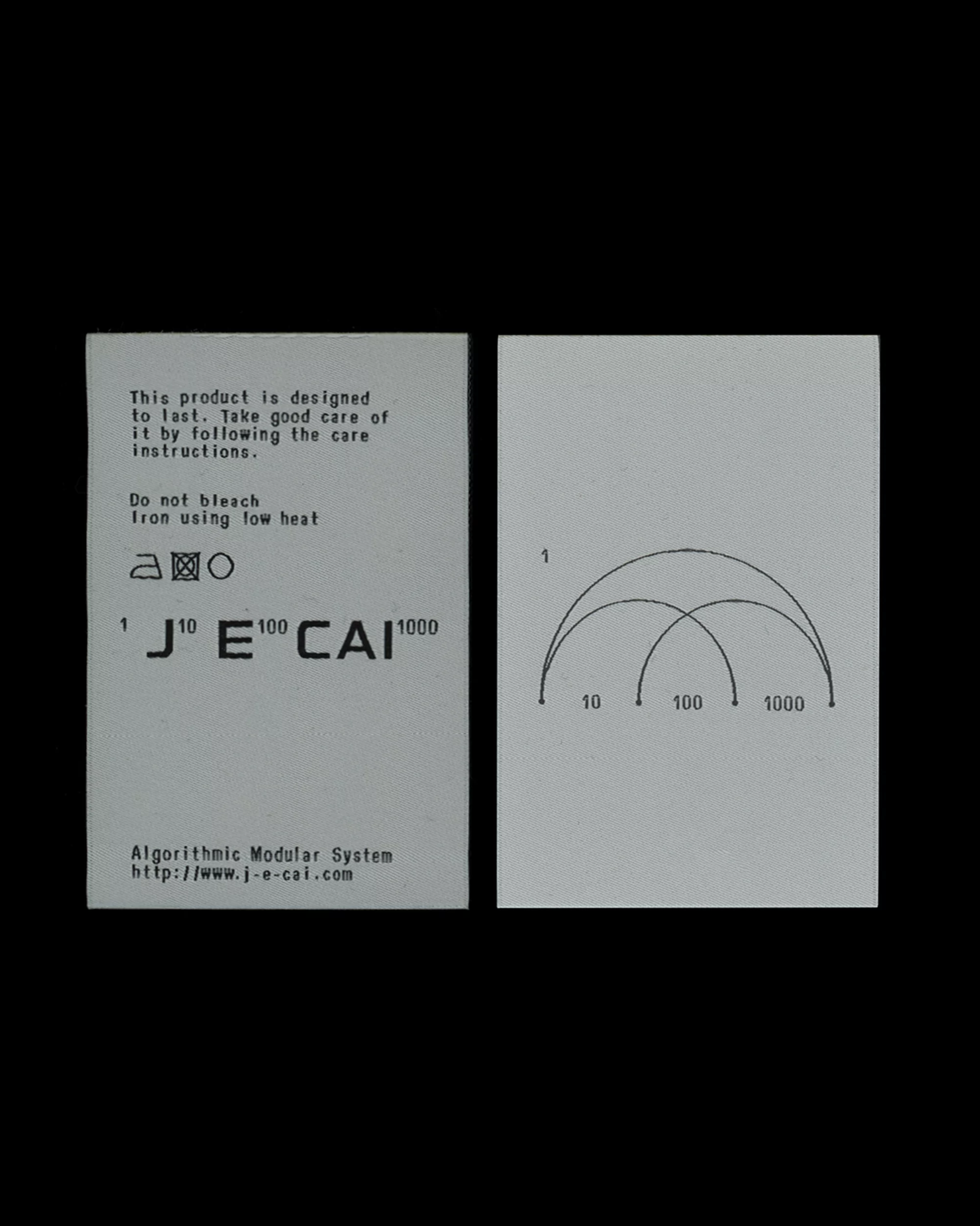 Daily Dialogue’s coded identity for J E CAI mirrors the designer’s exploration of order and chaos