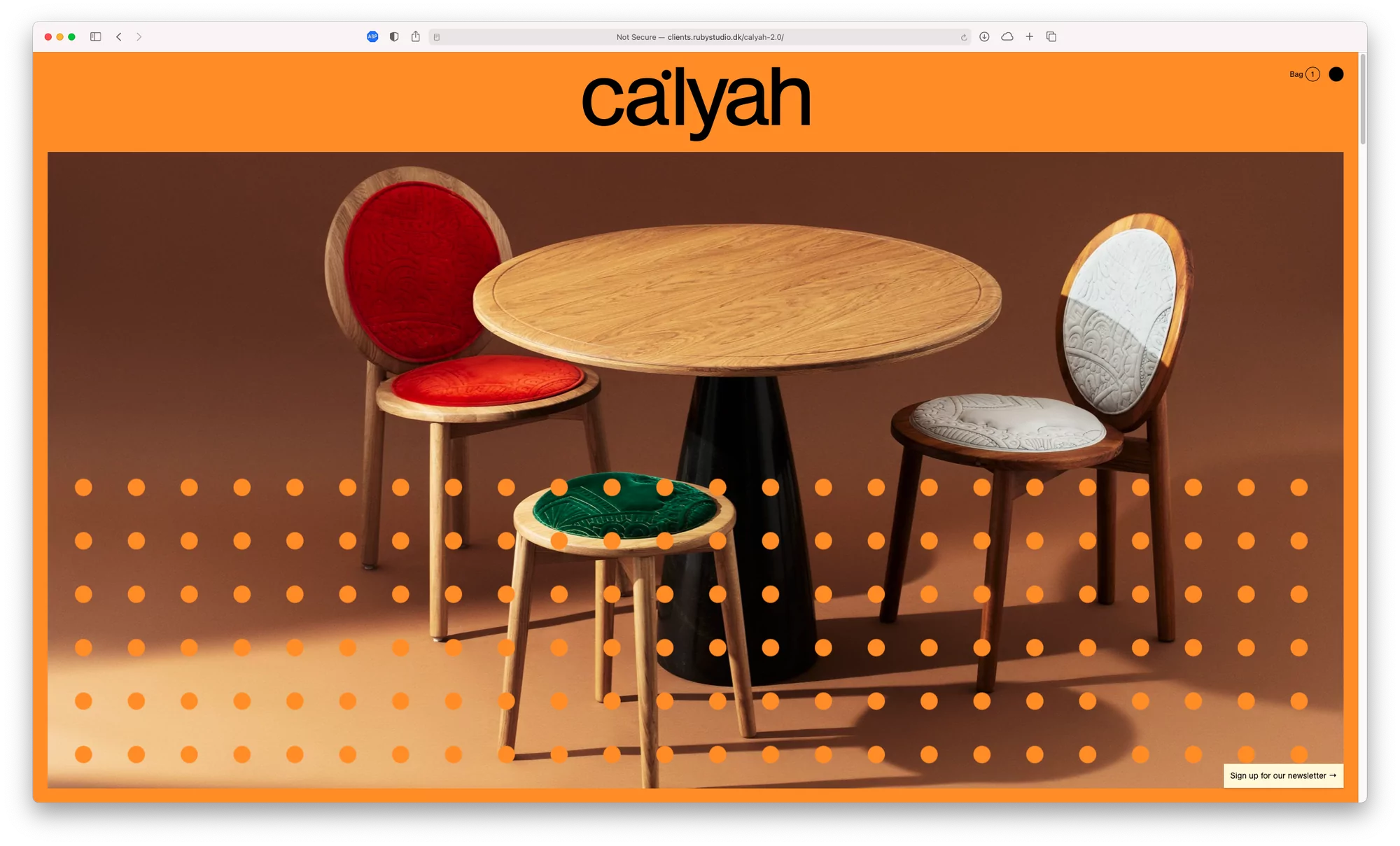 KIOSK STUDIO opt for aesthetic unity in their chromatic identity for Danish furniture brand Ca’lyah