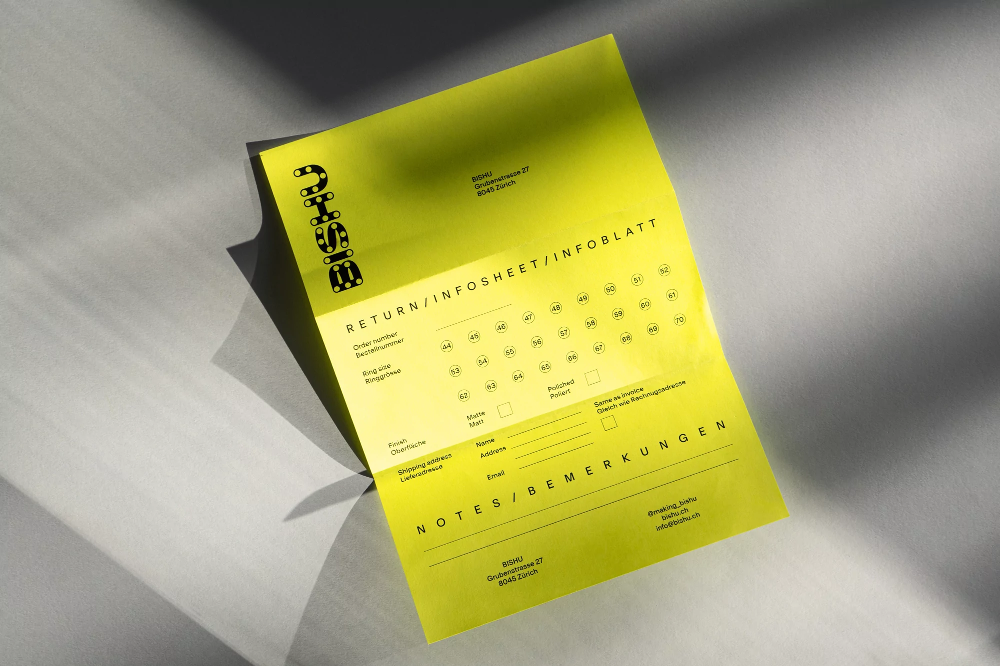 Kevin Högger places the ring-making process at the front-and-centre of BISHU’s punchy identity