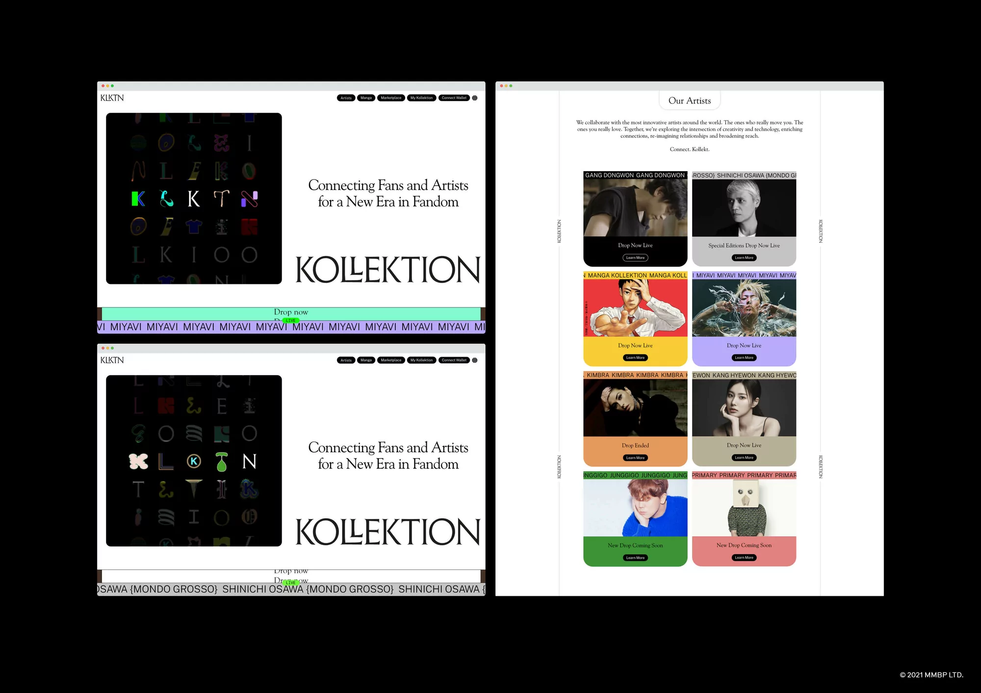 MMBP & Associates’ eclectic identity for KLKTN balances mass typography and modern technology