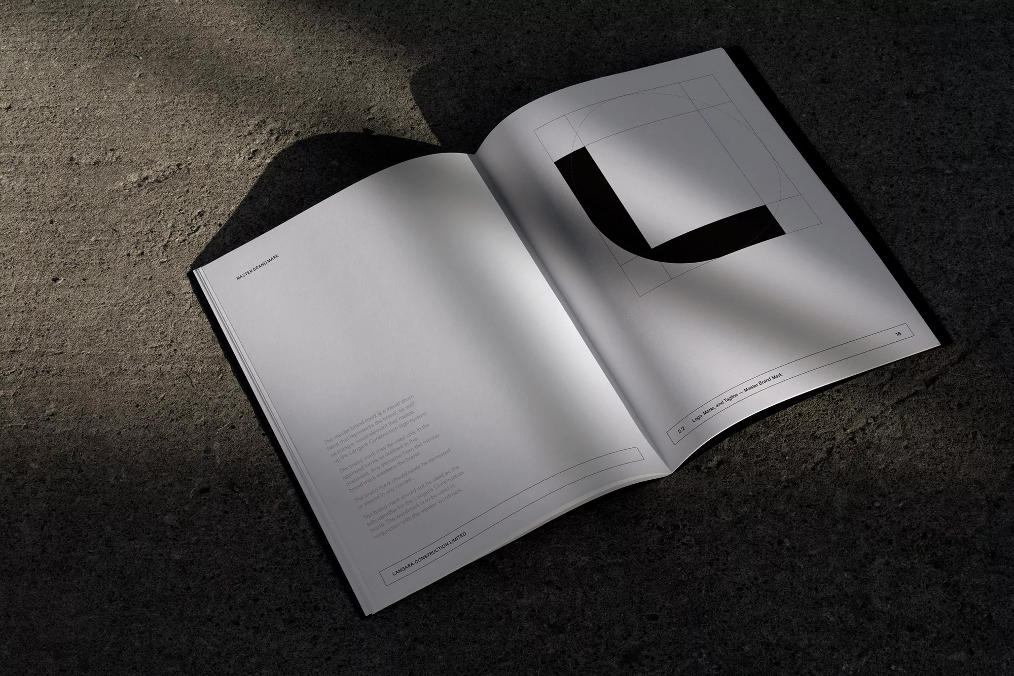 Vanderbrand represent Langara Construction’s reputation with a geometry-driven identity system