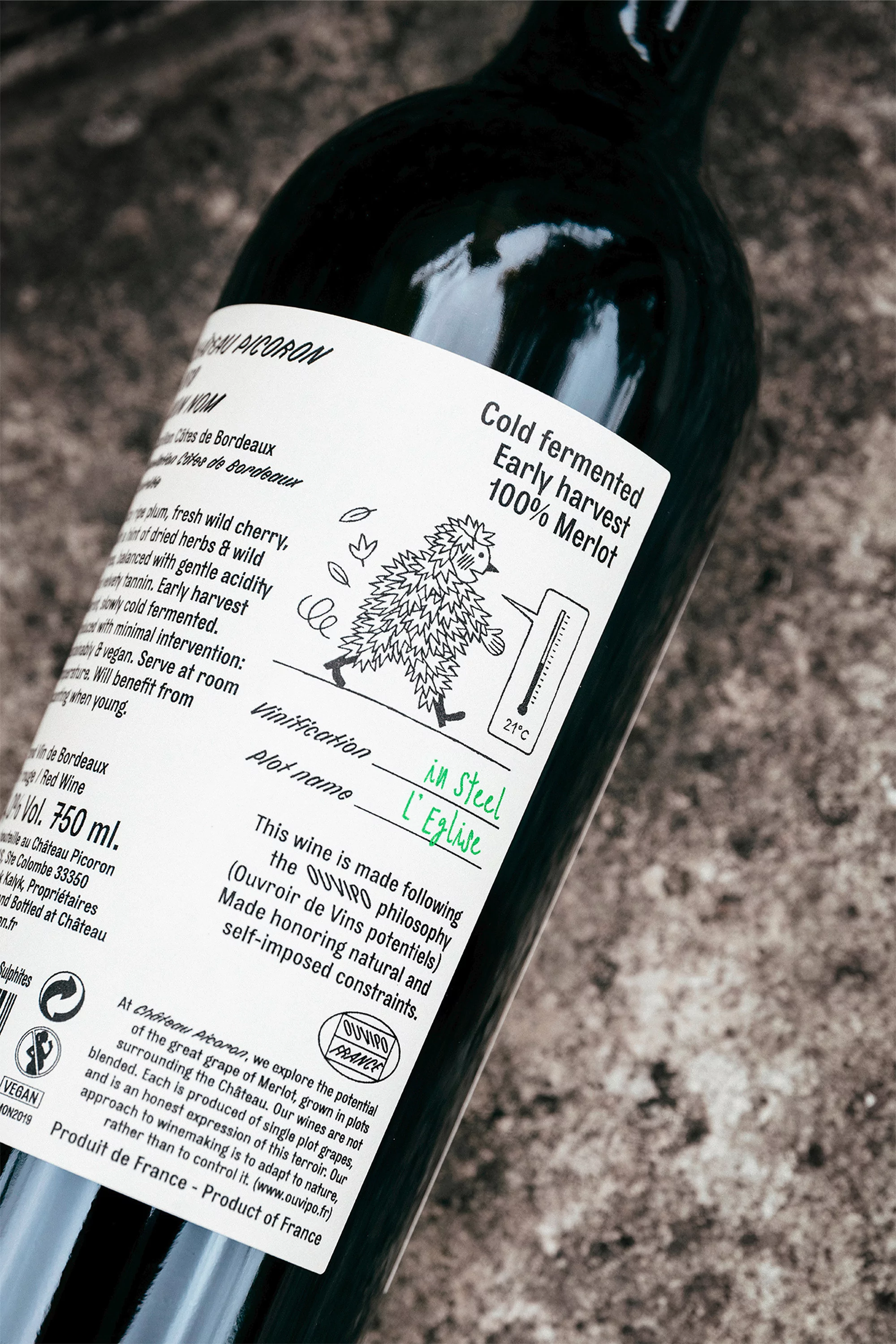 Olssøn Barbieri embrace restriction in their thoughtful identity for vineyard Château Picoron
