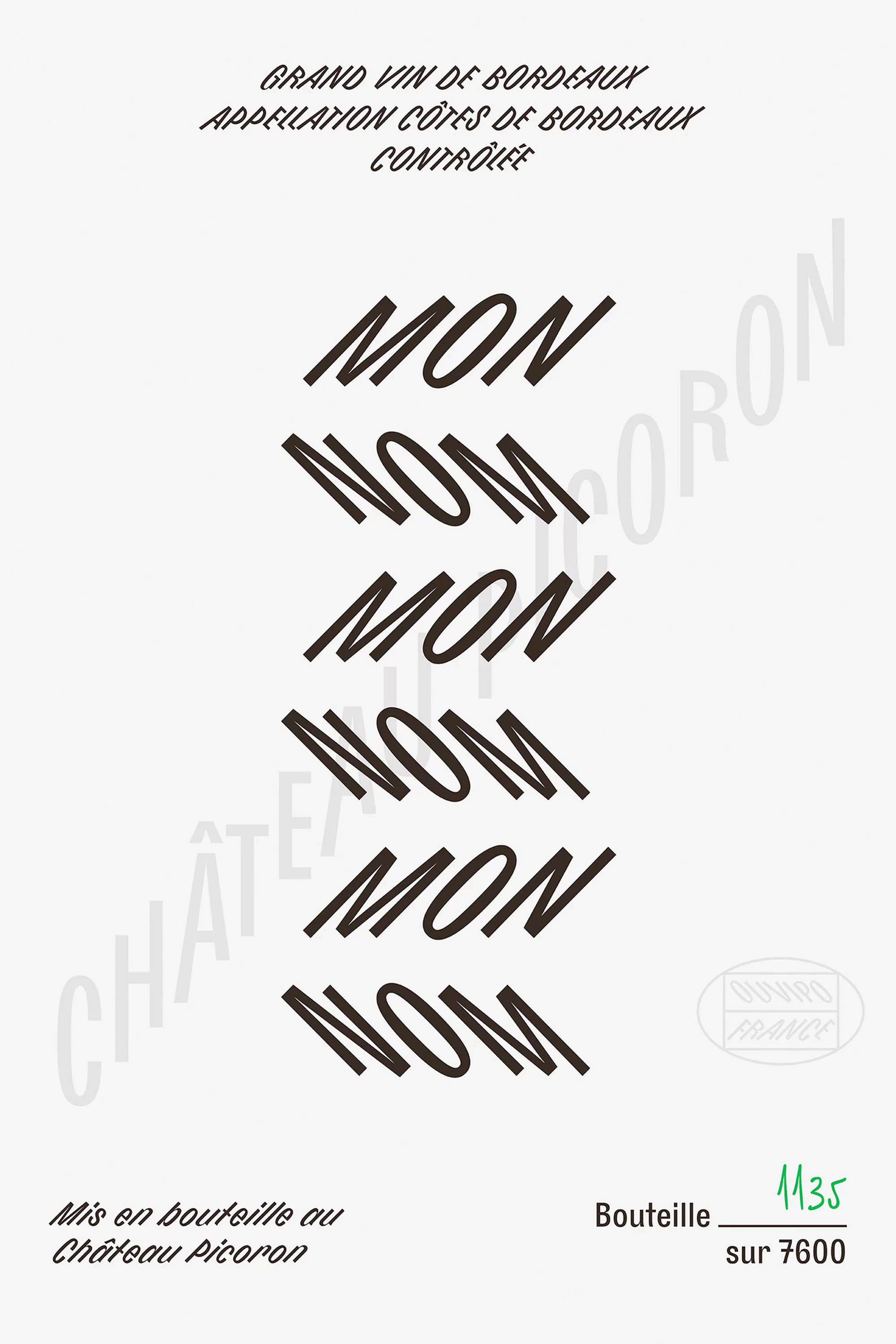 Olssøn Barbieri embrace restriction in their thoughtful identity for vineyard Château Picoron