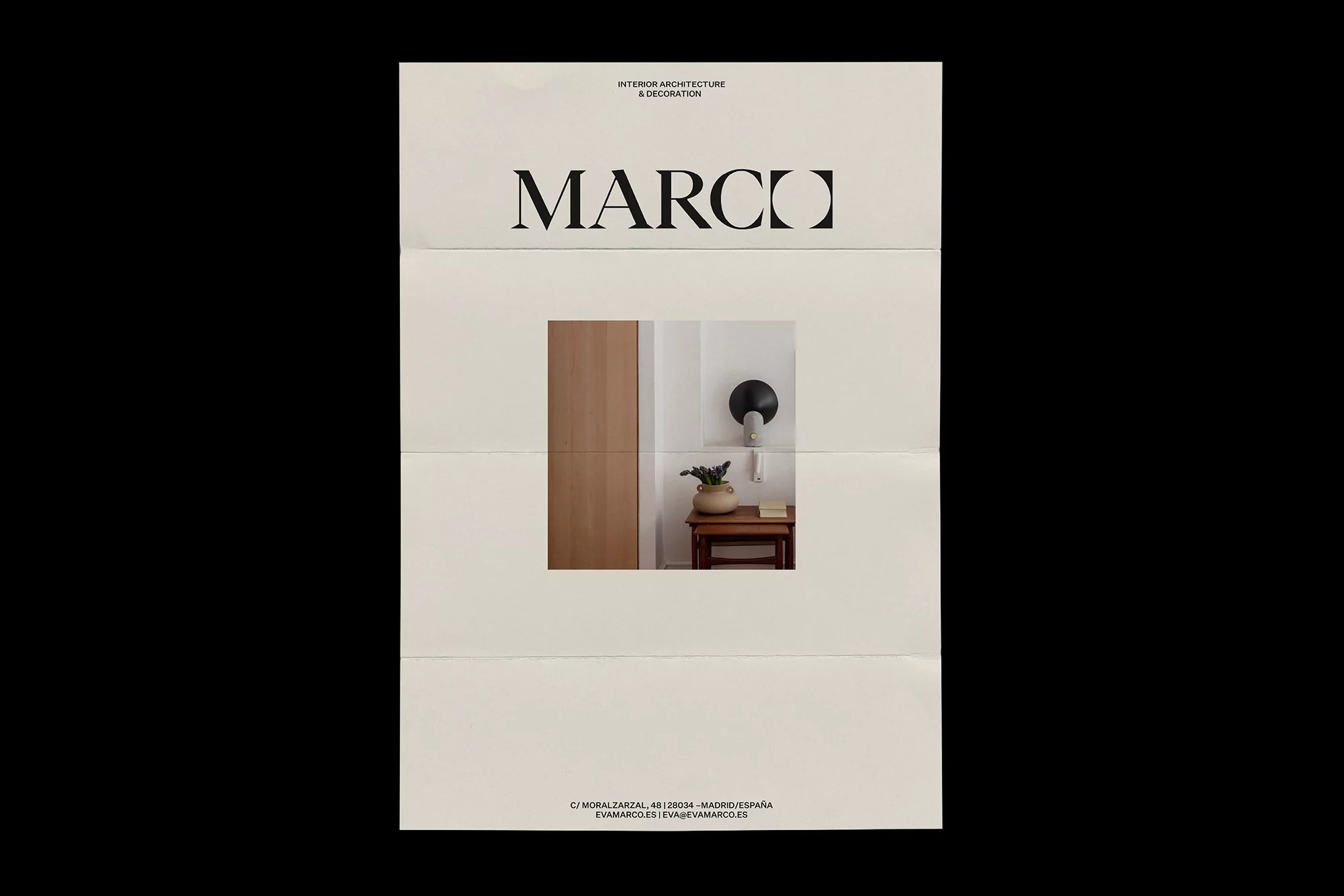 fagerström focus on space and contrast with their sophisticated identity for Eva Marco Estudio