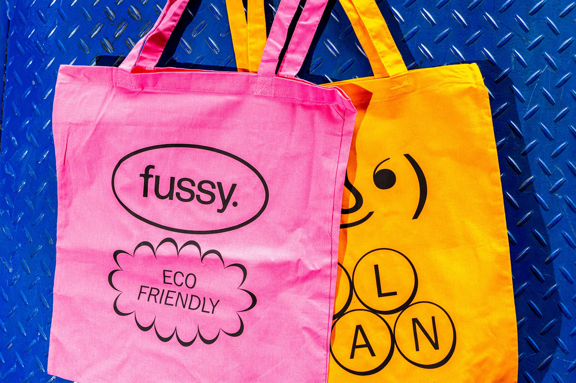 Two Times Elliott’s identity for Fussy embraces the unpredictable graphic language of stickers