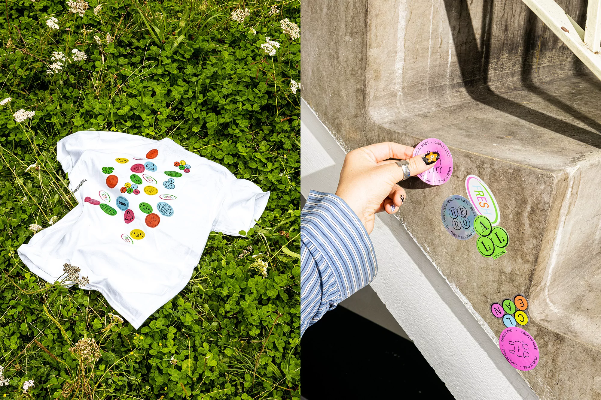 Two Times Elliott’s identity for Fussy embraces the unpredictable graphic language of stickers
