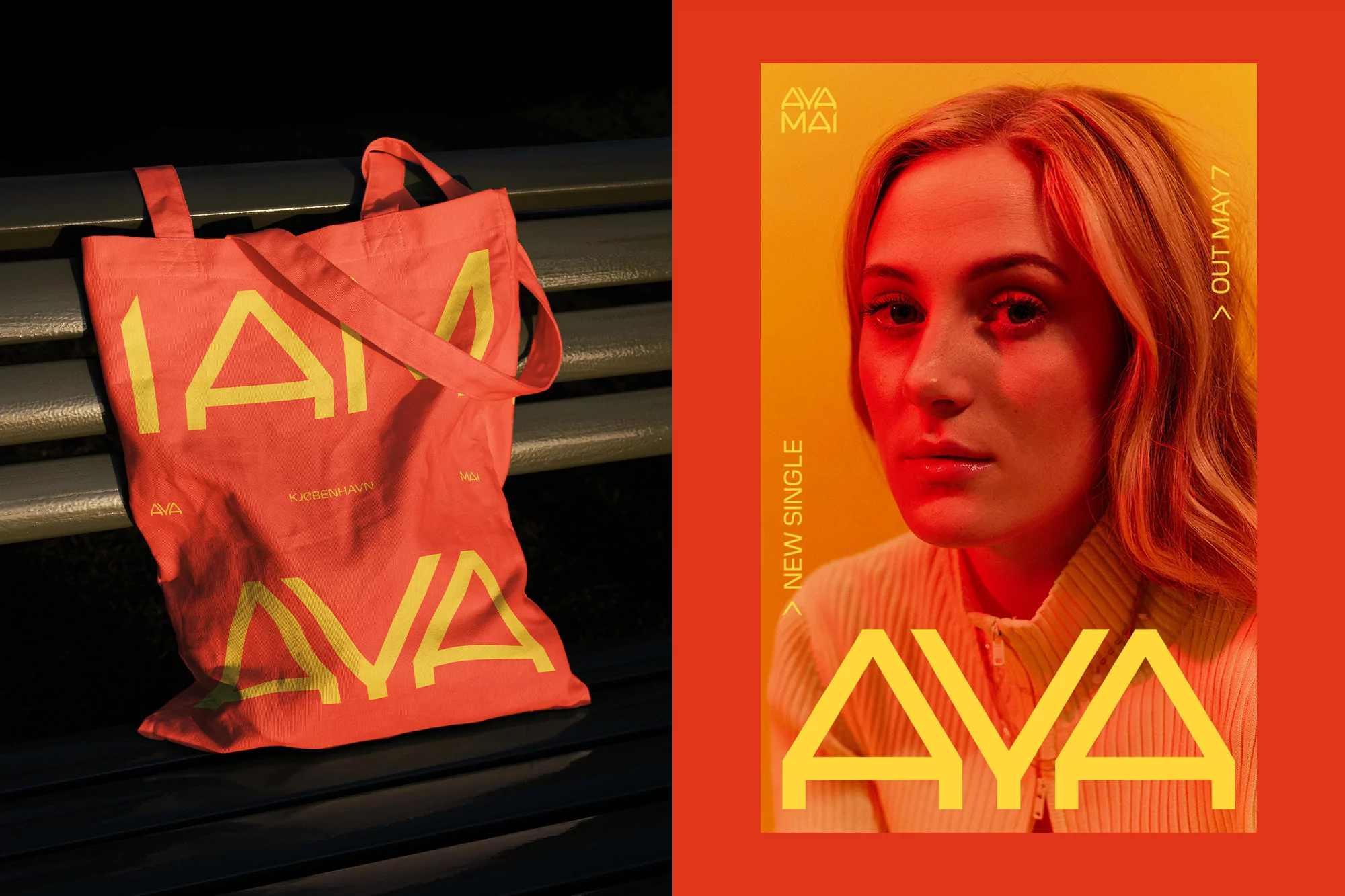 Erik Herrstr?m’s bespoke lettering for Danish band AYA MAI balances excitability and pragmatism
