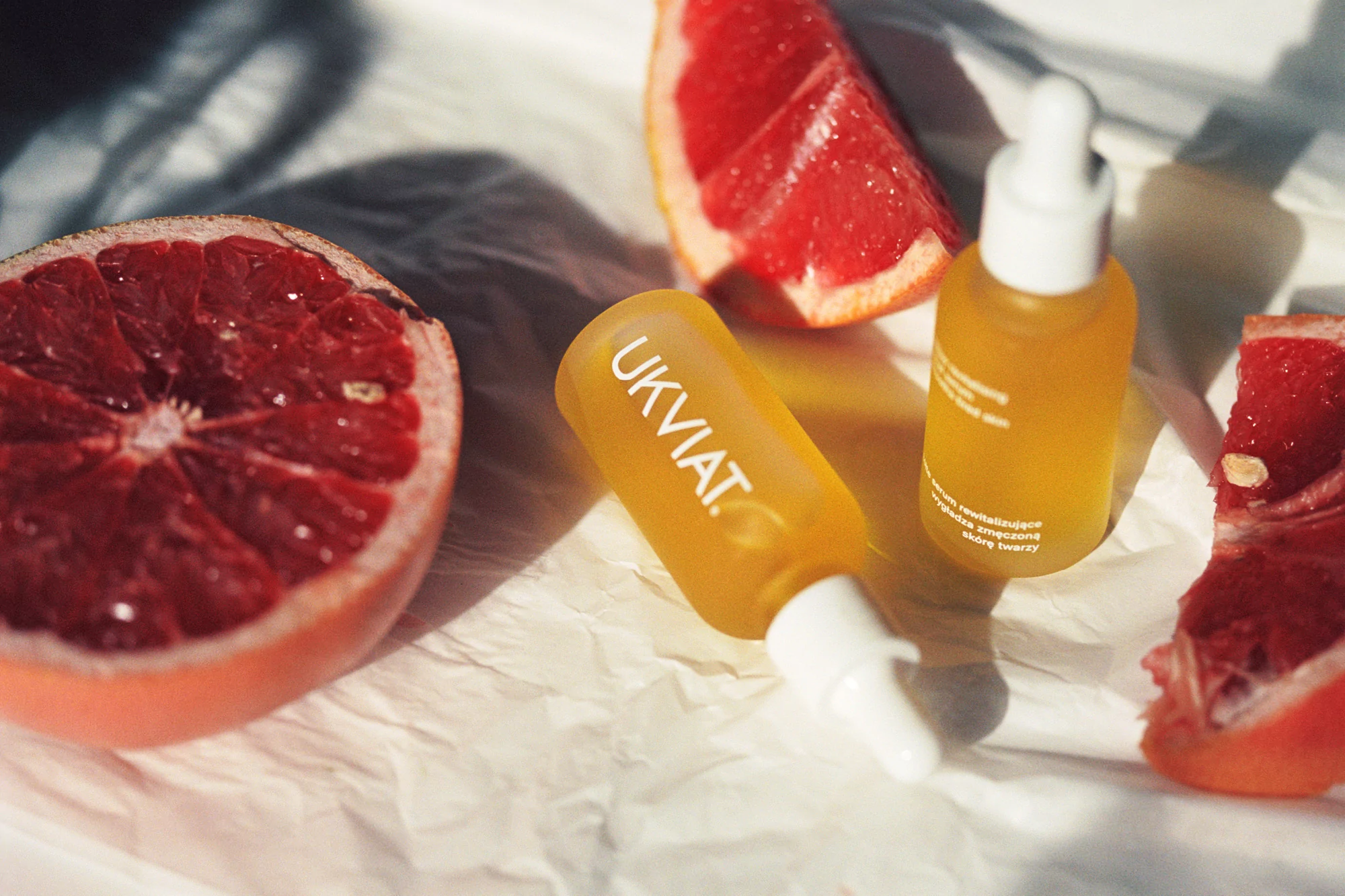 Hugmun create a transparent identity system for environmentally-friendly skincare brand UKVIAT