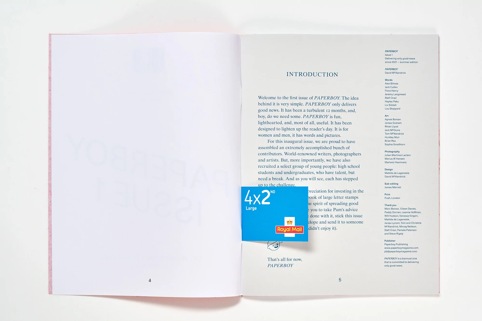David McKendrick’s typographically serene zine PAPERBOY highlights the success of constraints