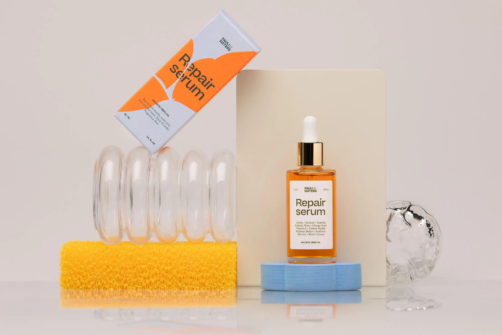 Marina Veziko’s identity for organic skincare brand Pauli & Sisters is punchy, perky and poppy