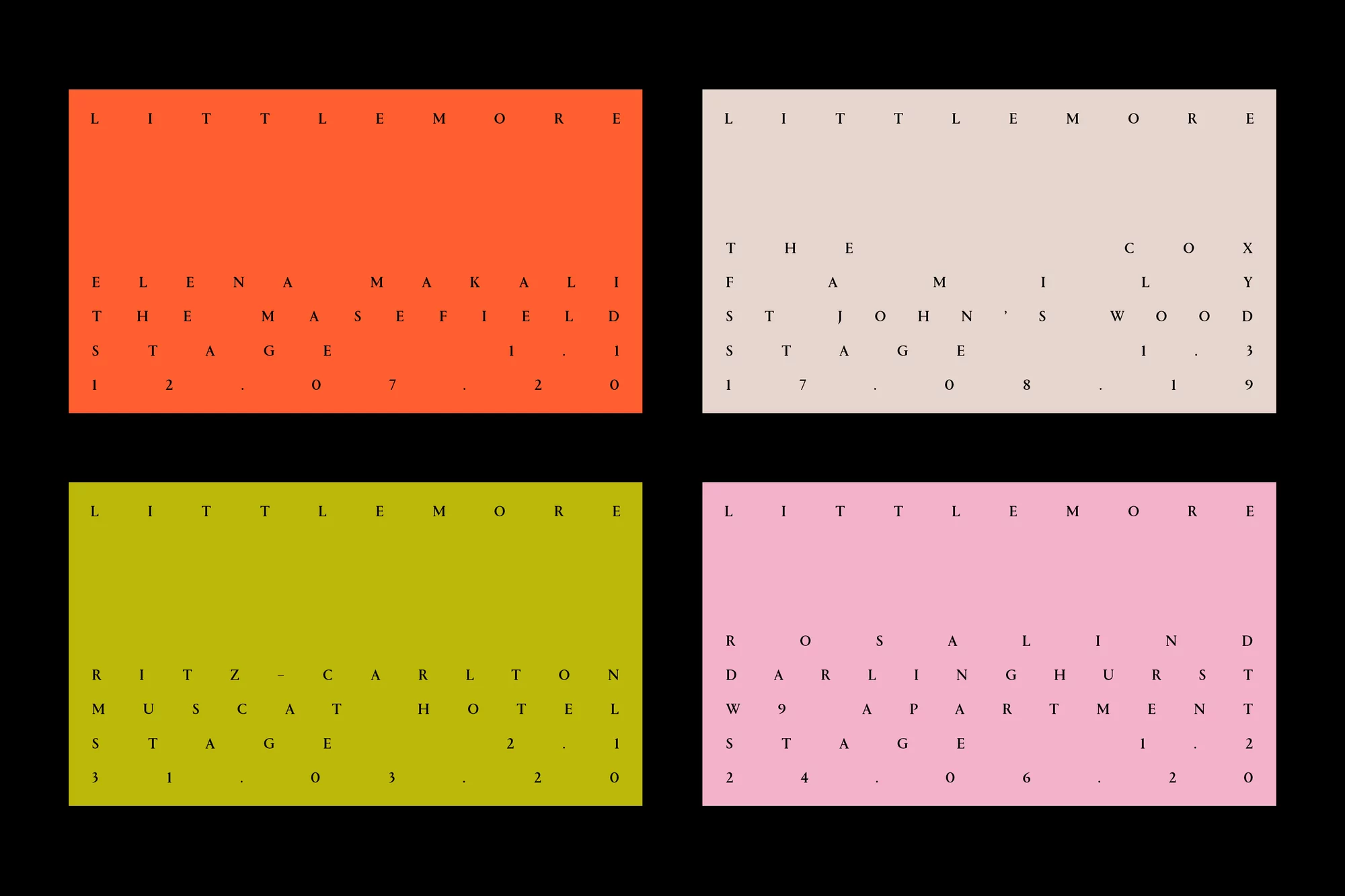 DutchScot devise a dynamic identity system for London-based interior design studio Littlemore