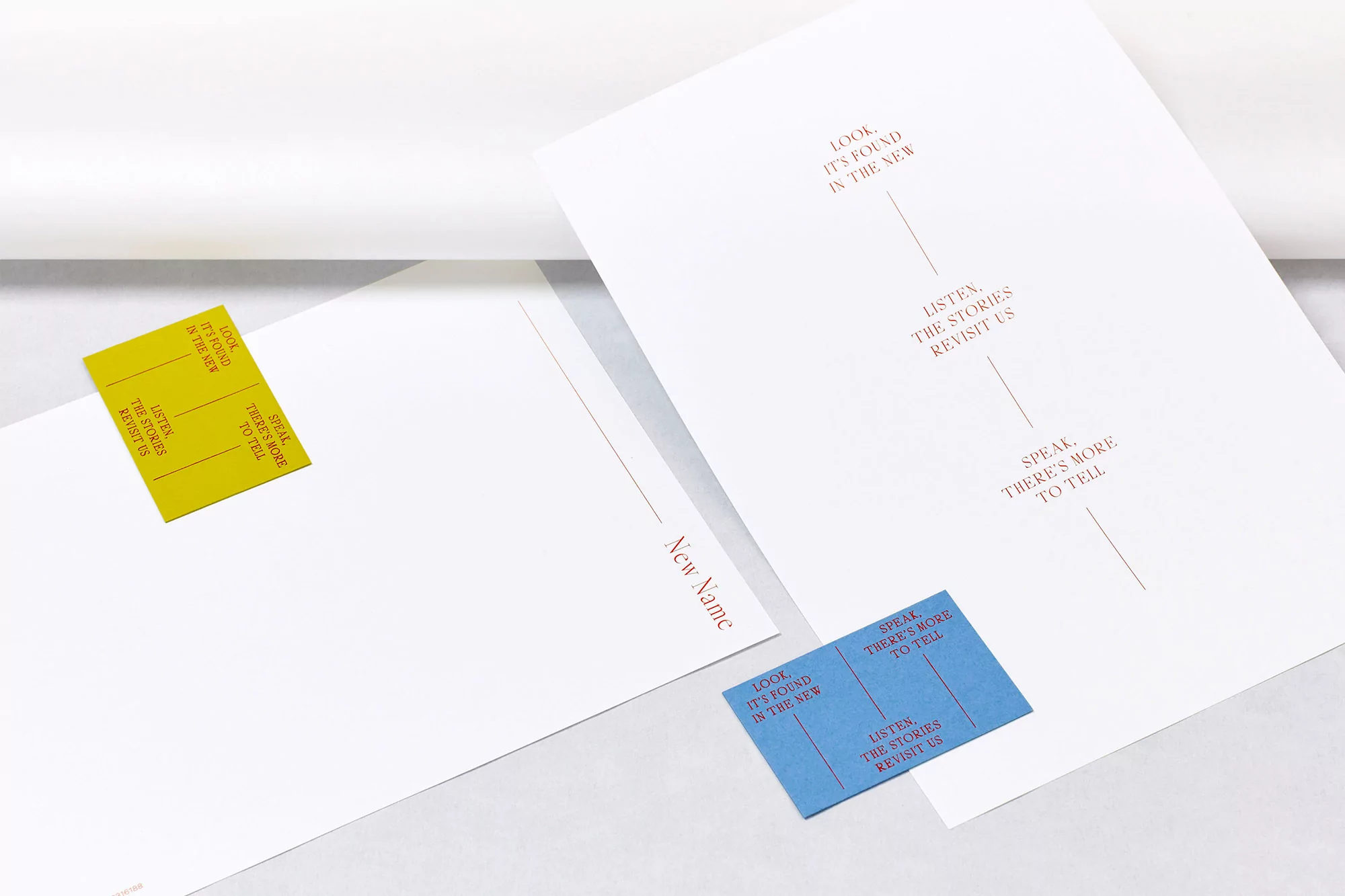 A Practice for Everyday Life develop a characterful combination of copy and colour for New Name