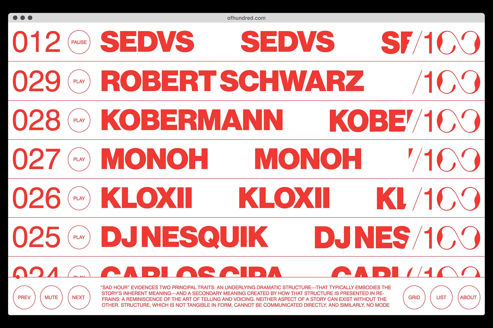 Maximilian Mauracher and David Rindlisbacher’s identity for /100 aims to make the sonic tangible