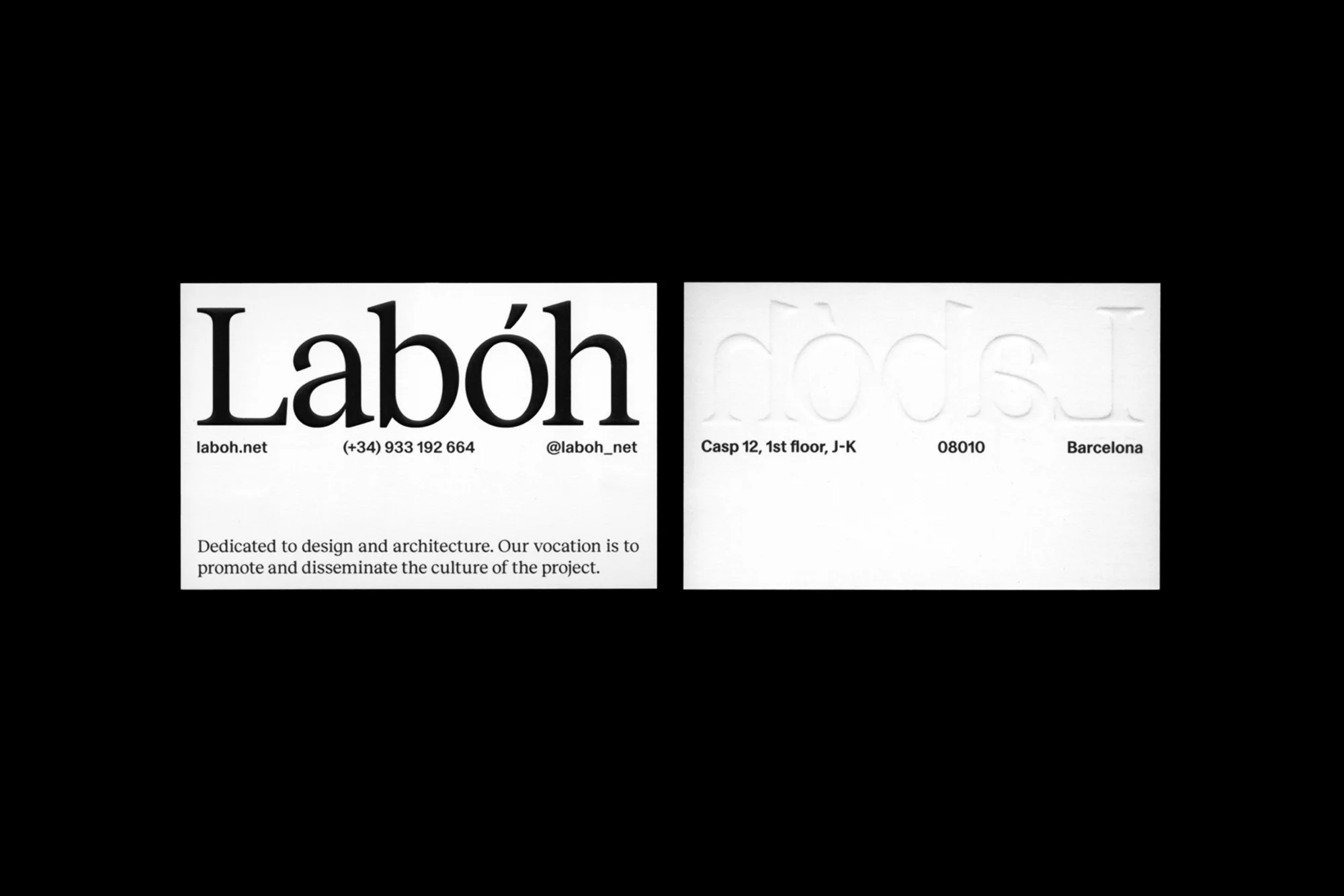 Clase’s identity for design and architecture PR firm Labóh portrays a characterful dependability