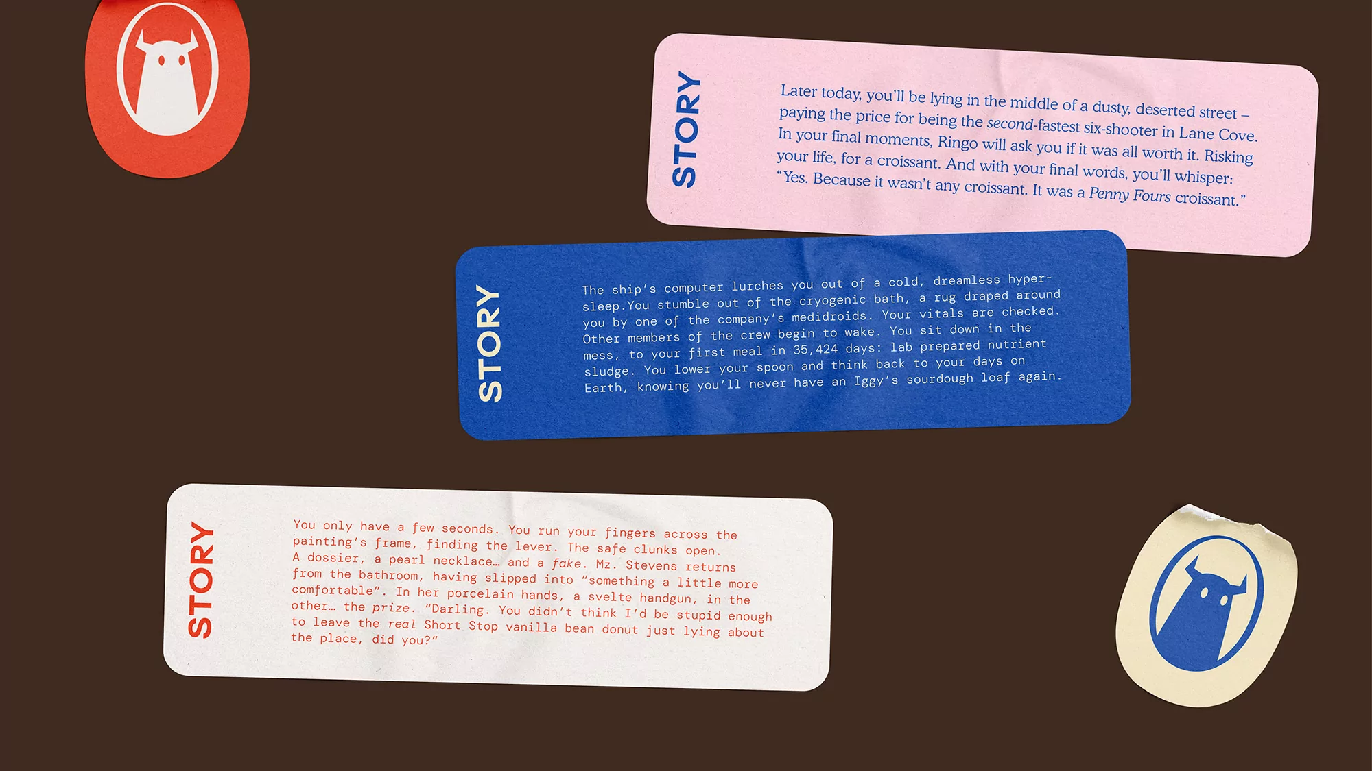 For The People’s identity for Story Café is relentlessly charming and literary-obsessed
