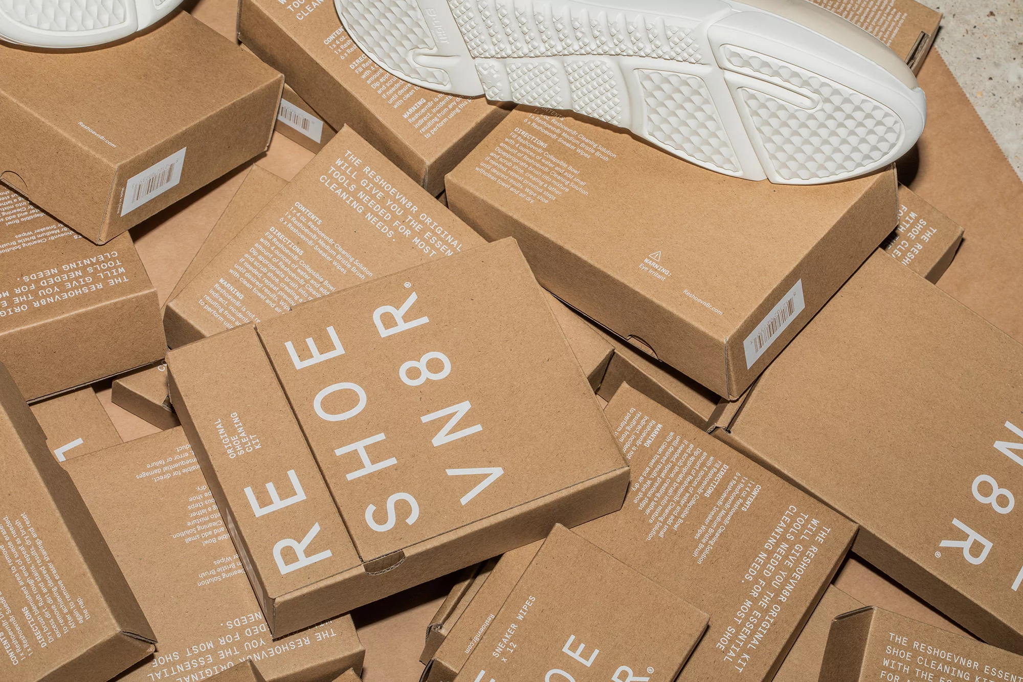 Hype Type and Socio’s frank identity for Reshoevn8r realigns the brand with sneaker culture
