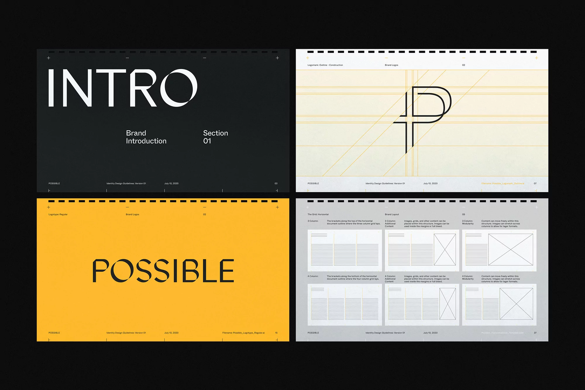 Forth + Back develop a contemporary interpretation of gothic script in their identity for Possible