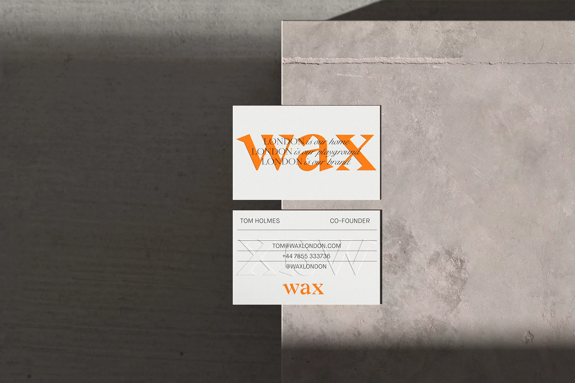 Justified Studio play with the classic and the contemporary in their identity for Wax London