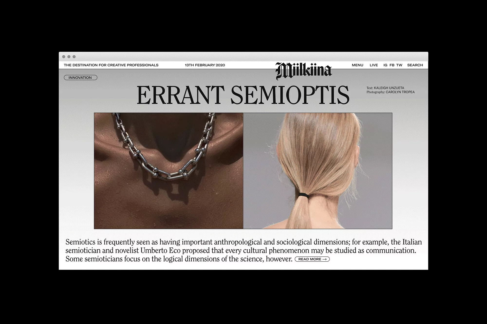 Sometimes Always’ multi-faceted identity for Miilkiina is cool, complex and considered