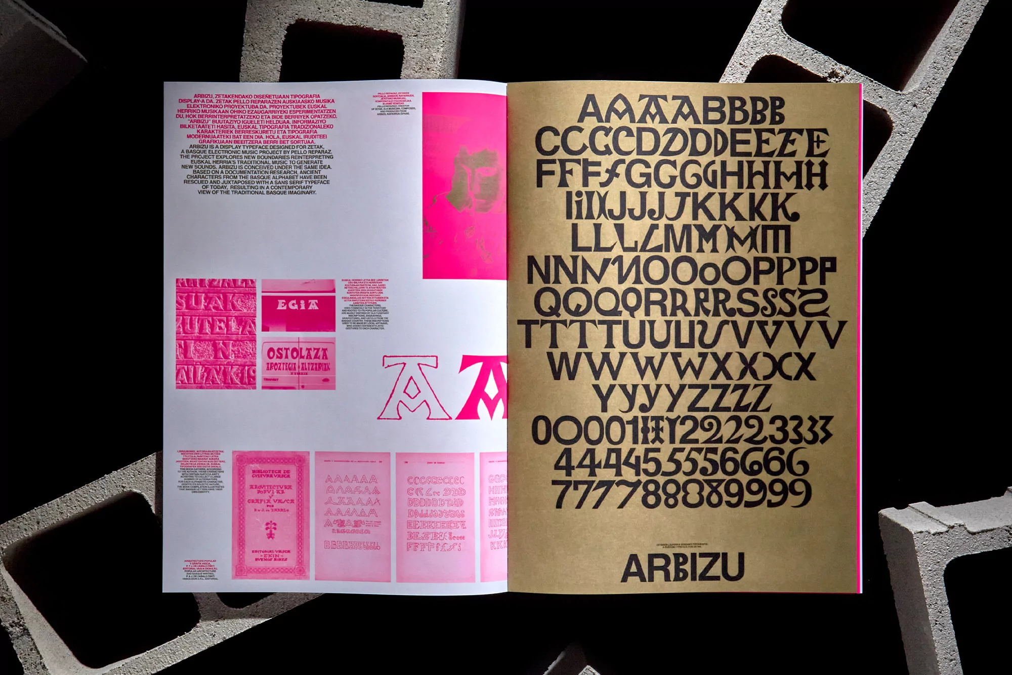 Pràctica revives ancient Basque letterforms in their striking typographic identity for ZETAK