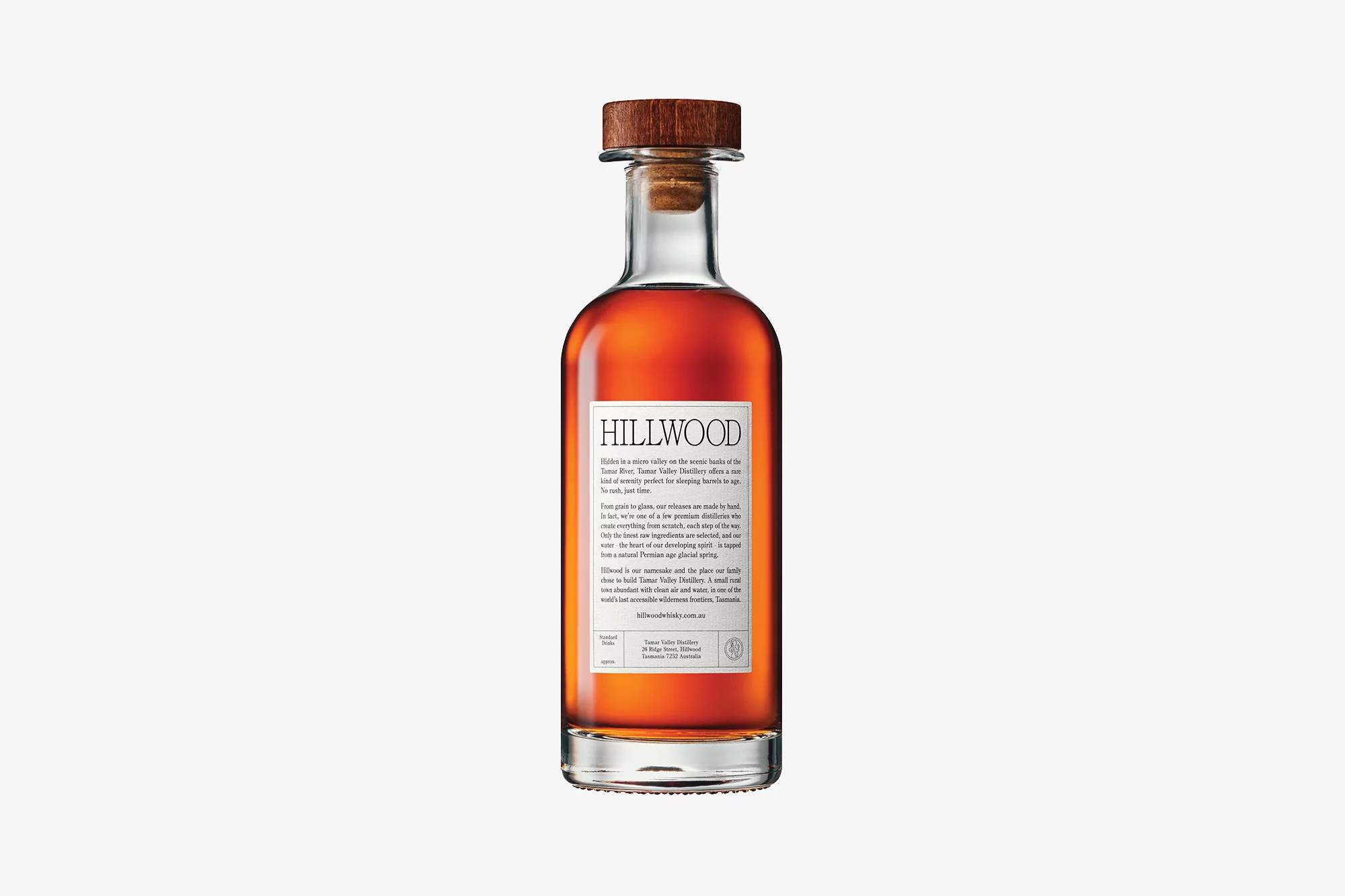 Never Now produces an elegant typographic identity for small-batch Australian whisky Hillwood