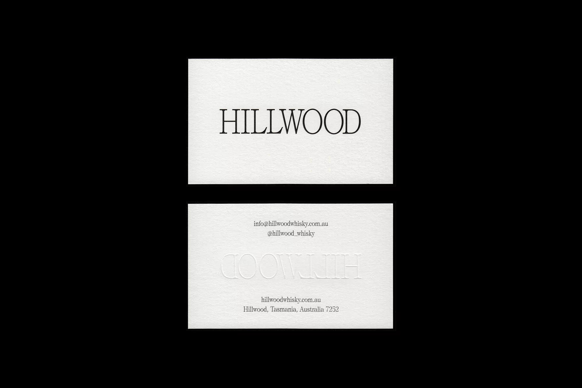 Never Now produces an elegant typographic identity for small-batch Australian whisky Hillwood